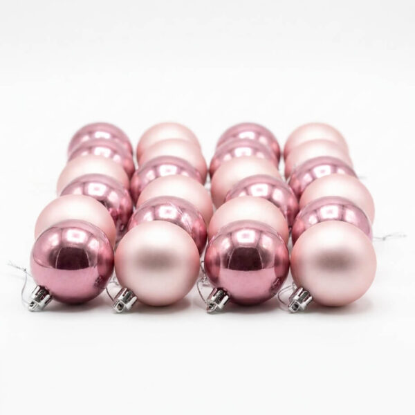 Pack 30 Bolas de Navidad Rosa 2