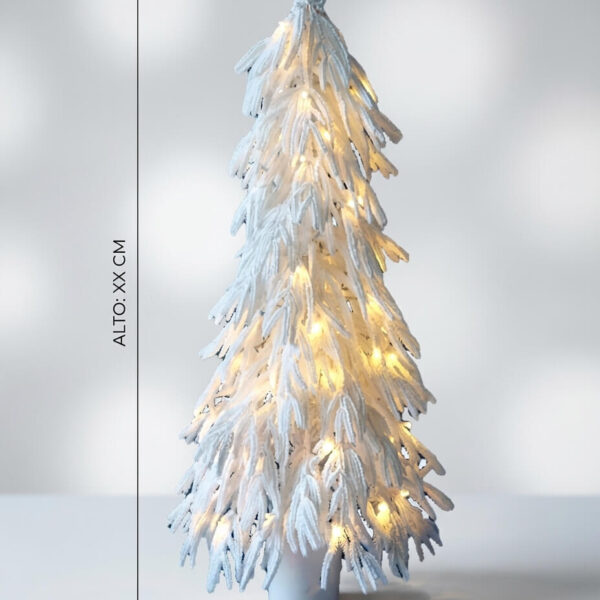 Árbol de Navidad Blanco Nevado con Luz Led Calida 3
