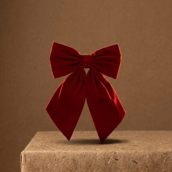 Lazo de Navidad Terciopelo Rojo 1