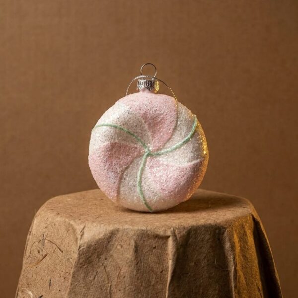 Colgante Caramelo Bicolor Rosa Navideño 1