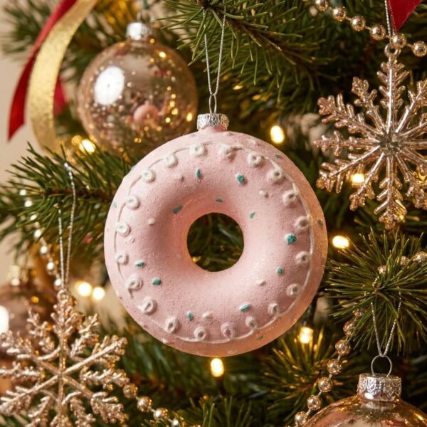 Colgante de Donut Rosa de Navidad 2