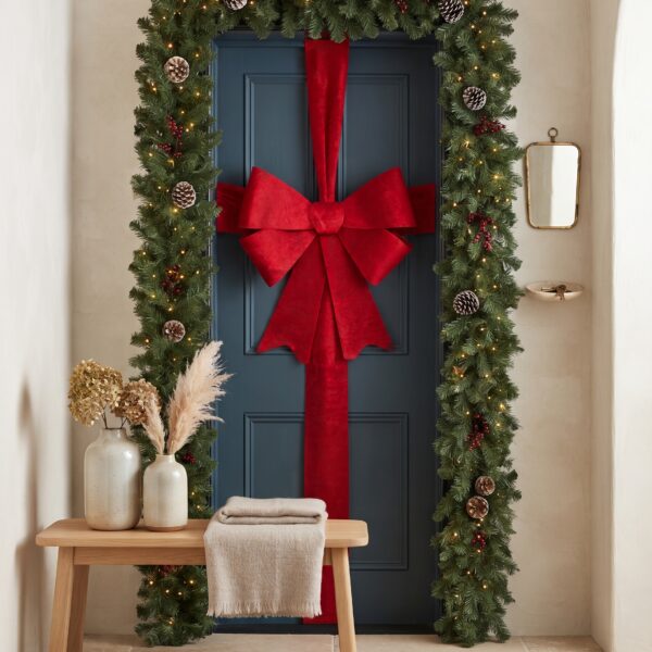 Lazo Rojo de Navidad para Puerta