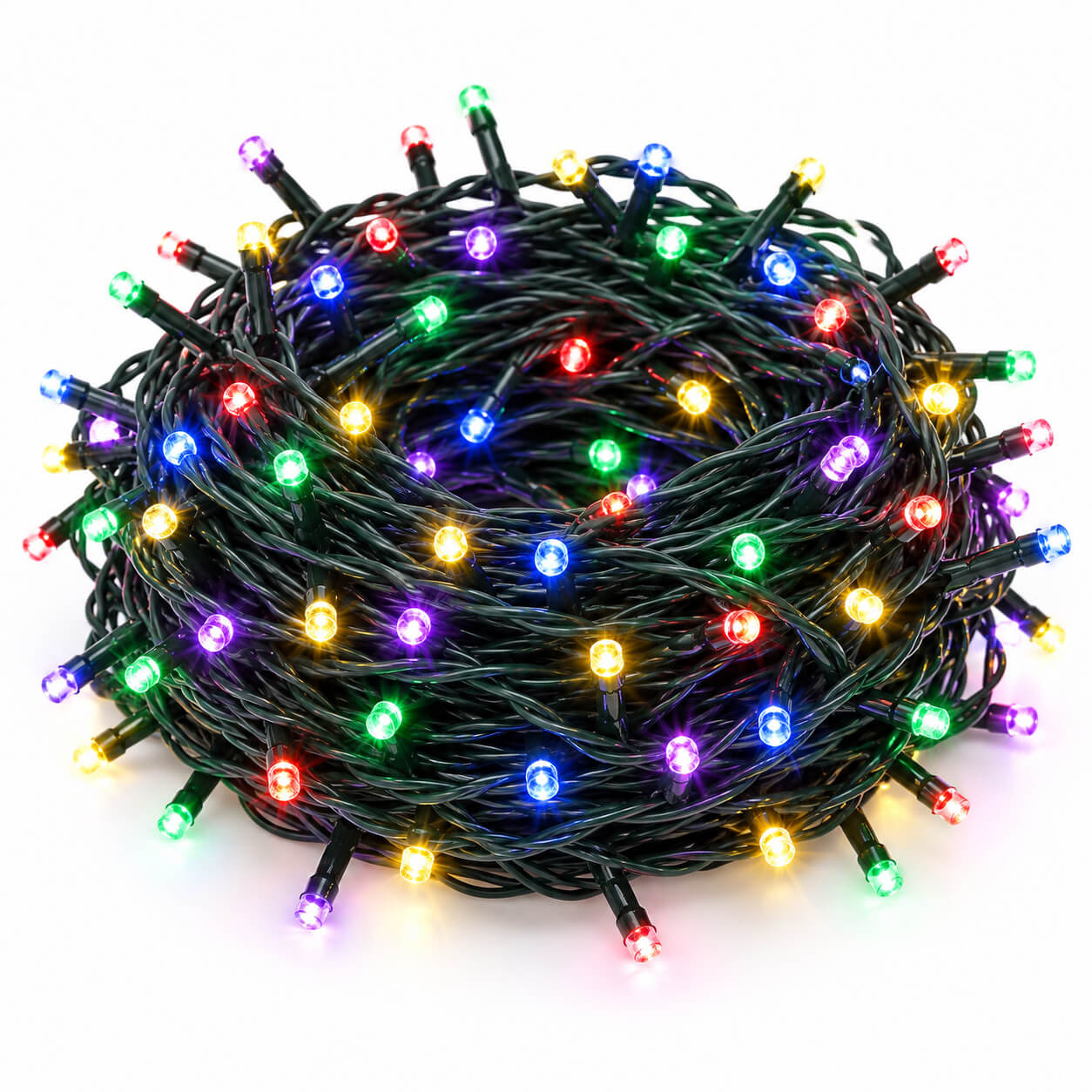 01-guirnalda Navidad lud led multicolor-fondo-blanco (1) Guirnalda de Luces LED Navidad Multicolor Cable Verde de 2 a 89 Metros - Imagen 3