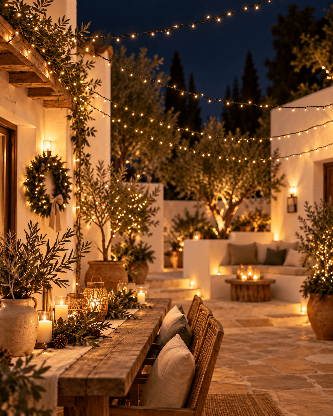 Guirnalda lud led calida decorativa navidad arbol (5) Guirnalda de Luces LED Navidad Blanco Cálido con Cable Verde - Imagen 4