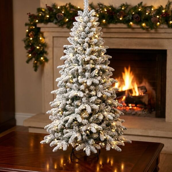 Árbol de Navidad Nevado con Luces 1