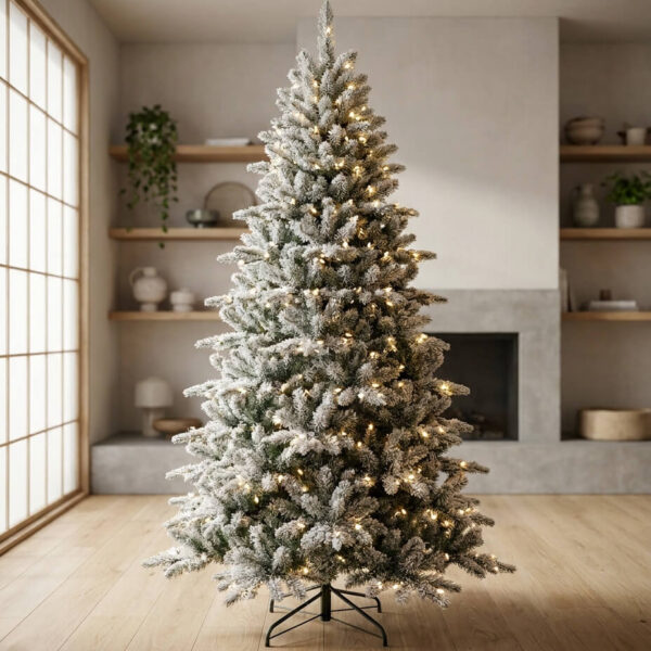 Árbol de Navidad Nevado con Luces 2