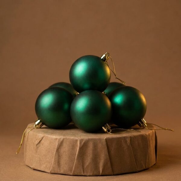 Pack 6 Bolas Verdes de Navidad 1