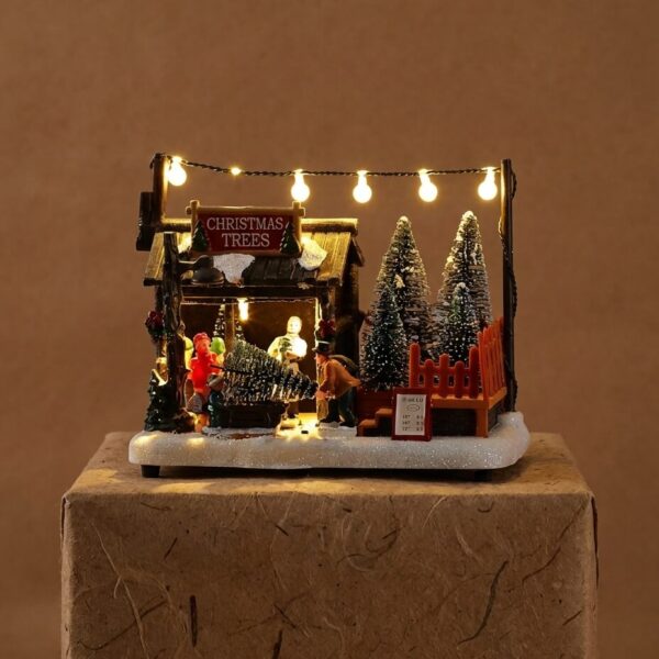 Tienda de Árboles de Navidad con Luz | Pueblo Navideño