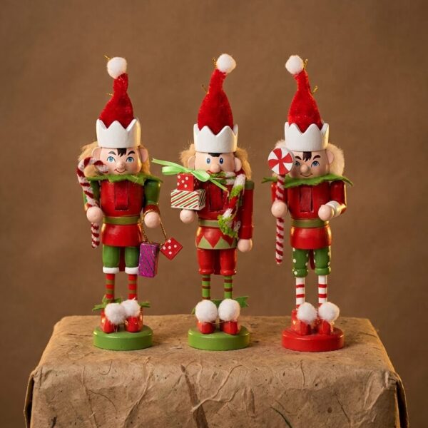 Pack de 3 Cascanueces Elfo Navideño 1