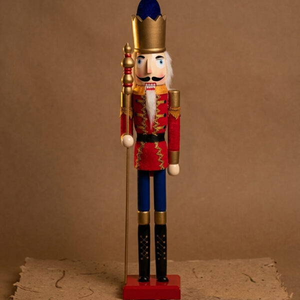Cascanueces Rey Navideño con Bastón | 90cm. 1