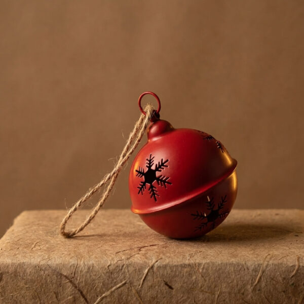 Bola Roja Cascabel Colgante Navidad 1
