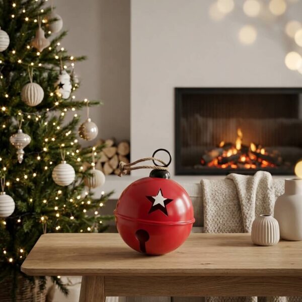 Cascabel Bola Roja Colgante Navidad 2
