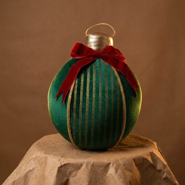 Bola de Navidad Terciopelo con Lazo | 30cm. 1