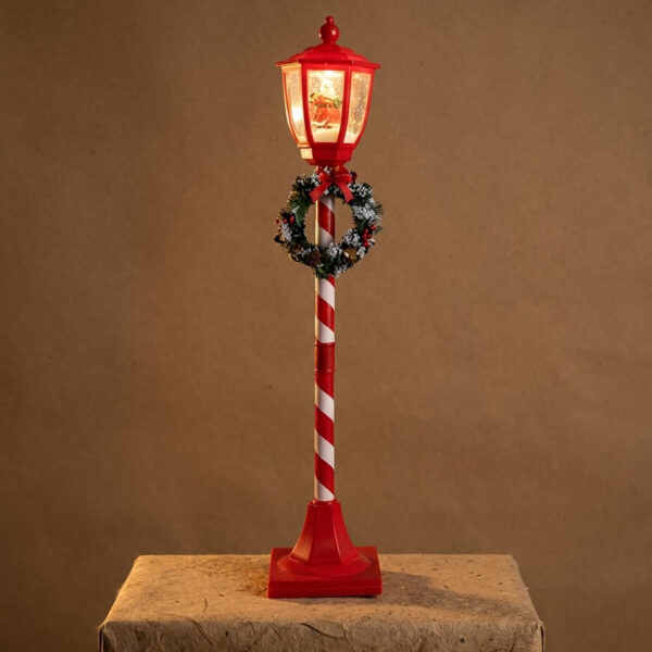 Farola de Navidad con Luz y Sonido | Efecto Nevada 1