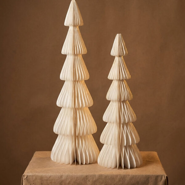 Árbol de Papel Blanco Navidad | 2 Tamaños Diferentes 1
