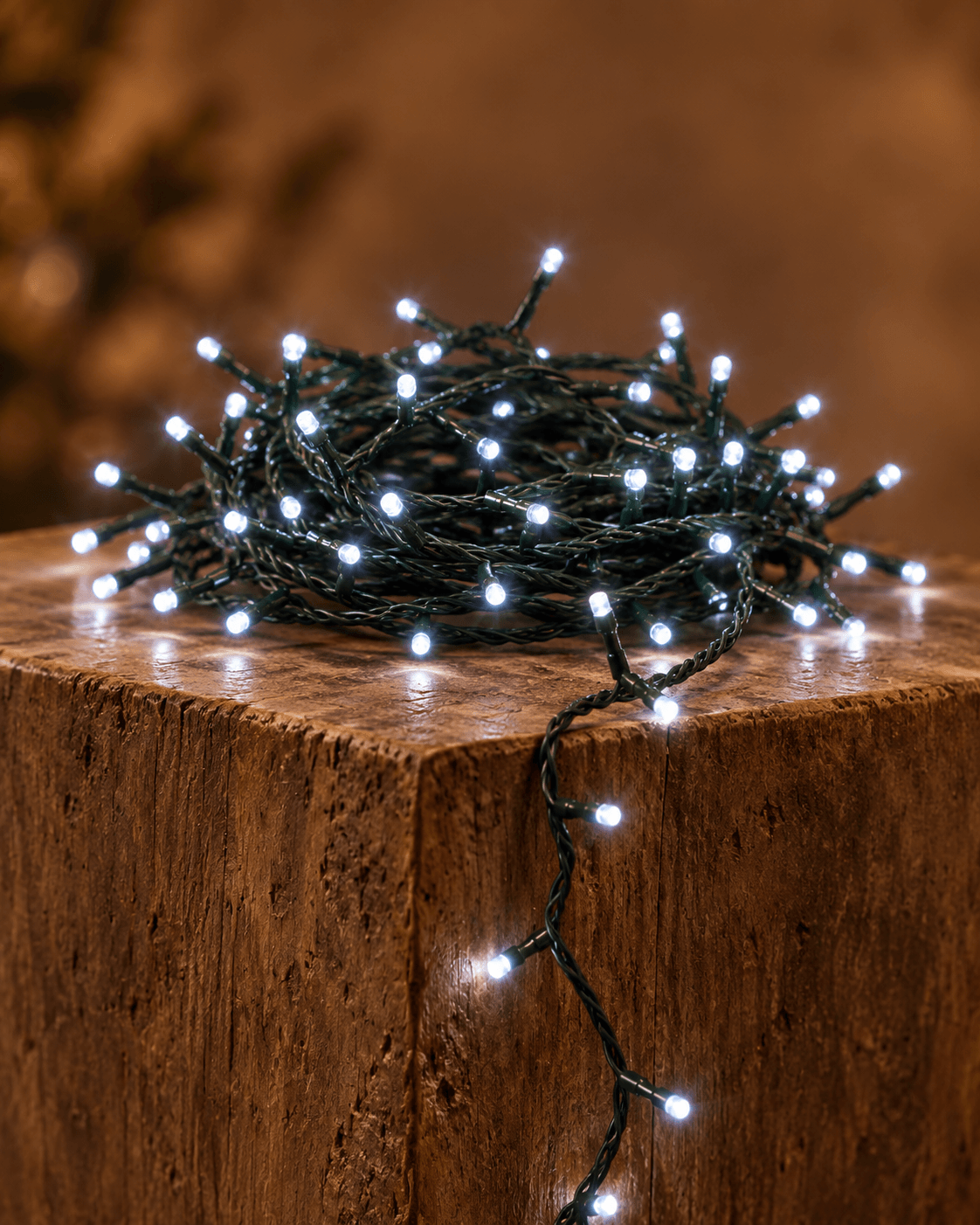 guirnalda Luz led fria blanca navidad (2) Guirnalda de Luces LED Navidad Blanco Frio Cable Verde - De 2 a 89 Metros - Imagen 1